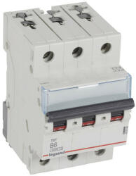Legrand 403398 TX3 Kismegszakító. 3P, 6A, B karakterisztika, 6kA (403398)