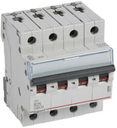 Legrand 403419 TX3 Kismegszakító. 4P, 25A, B karakterisztika, 6kA (403419)