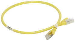 Legrand 051816 patch kábel RJ45-RJ45 Cat6A árnyékolt (S/FTP) PVC 0, 5 méter sárga d: 6, 2mm AWG27 LCS3 ( Legrand 051816 ) (051816)