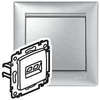 Legrand Valena 770247 Informatikai csatlakozóaljzat 2xRJ45 Cat6 UTP aluminium burkolattal keret nélkül (Legrand 770247) (770247)