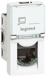 Legrand 076582 Program Mosaic RJ45 aljzat Cat 6 FTP, 1 modul, fehér, antimikrobiális ( Legrand 076582 ) (076582)