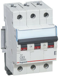 Legrand 404228 TX3 Kismegszakító. 3P, 63A, C karakterisztika, 10kA (404228)