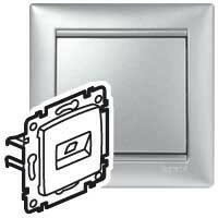 Legrand Valena 770246 Informatikai csatlakozóaljzat 1xRJ45 Cat6 UTP aluminium burkolattal keret nélkül (Legrand 770246) (770246)