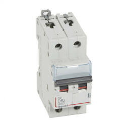 Legrand 408037 DX3 Kismegszakító. 2P, 63A, D karakterisztika, 6kA (408037)
