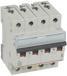 Legrand 403775 TX3 Kismegszakító. 4P, 32A, D karakterisztika, 6kA (403775)