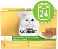 Gourmet 24x85g Gourmet Gold Terrine zöldséggel nedves macskaeldel