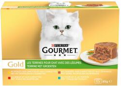 Gourmet 12x85g Gourmet Gold Terrine zöldséggel nedves macskatáp