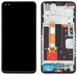 NBA001LCD101120130 Oppo Reno4 Z 5G fekete OEM LCD kijelző érintővel kerettel, előlap (NBA001LCD101120130)