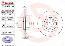 BREMBO Disc frana BREMBO 08. C309.11 - automobilus