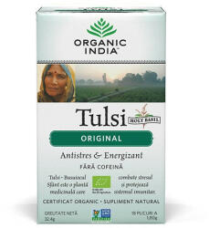 Organic India - Ceai Tulsi (Busuioc Sfant) Original Antistres Natural & Energizant, plicuri Organic India - vitaplus