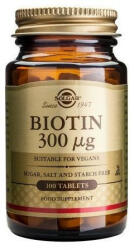 Solgar - Biotină 300 mcg, 100 tablete, Solgar Suplimente alimentare 300 mcg - vitaplus