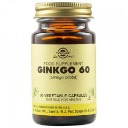 Solgar - Ginkgo Biloba 60, 60 capsule, Solgar 60 comprimate - vitaplus