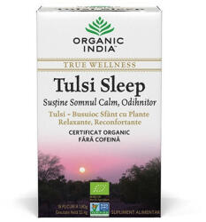 Organic India - Ceai Tulsi Sleep cu Plante Relaxante, Reconfortante, Somn Calm, Odihnitor, plicuri Organic India - vitaplus