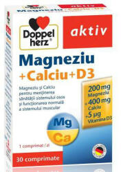 Doppelherz - Magneziu plus Calciu si D3 DoppelHerz 30 tablete Suplimente alimentare 600 mg