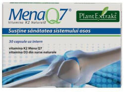 PlantExtrakt - Mena Q7 - Vitamina K2 naturala PlantExtrakt 30 capsule Suplimente alimentare 242 mg - vitaplus