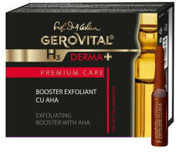 Gerovital - Booster exfoliant cu AHA Gerovital H3 Derma+ Premium Care, 4 fiole Tratament pentru fata 8 ml - vitaplus