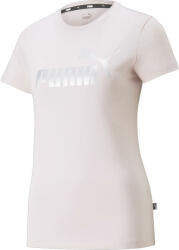 PUMA ESS+ Metallic Logo Tee , Roz , XS