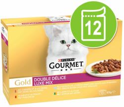Gourmet 12x85g Gourmet Gold Duo Delice Luxus mix nedves macskatáp