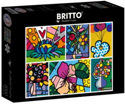 Bluebird Puzzle 2000 db-os puzzle - Romero Britto - Collage: Flowers (90023) (90023)