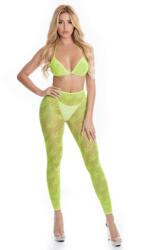 Pink Lipstick Lingerie Set 2 Piese Lenjerie All About Leaf Verde OS