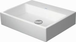 Duravit Vero Air csiszolt kerámia mosdó 60x47 cm, WonderGliss bevonattal, csaplyuk és túlfolyó nélkül, alpin fehér 23526000701 (23526000701)