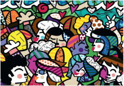Bluebird Puzzle 90021 Romero Britto - Looking into the future - 1500 db-os puzzle (90021)