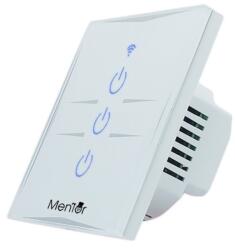 Mentor Intrerupator Smart triplu Mentor ES028 WiFi 10A 1800W cu touch alb Premium