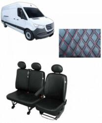 ALM Set huse scaune fata piele dedicate Mercedes Sprinter 2018-2025 3 locuri ( 2+1 ) Â® ALM (ALM SPR3-)