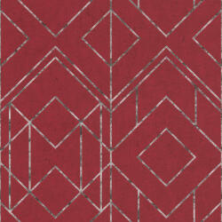 AA Design Tapet geometric rosu cu insertii marmorate (378692)
