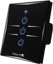 Mentor Intrerupator Smart triplu Mentor ES029 WiFi 10A 1800W cu touch negru Premium