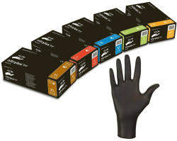Mercator Medical Nitrylex Black púdermentes FEKETE nitril kesztyű, S-méret, 100db/doboz