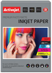 Activejet Hartie foto Activejet AP4-125M100 matt photo paper for ink printers; A4; 100 pcs (AP4-125M100) - pcone