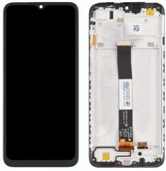  5600070C3L00 Gyári Xiaomi Redmi 9A / Redmi 9C fekete LCD kijelző érintővel, kerettel előlap (5600070C3L00)