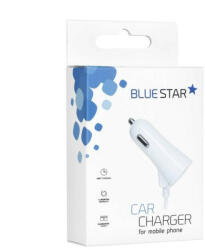 Blue Star Autós töltő iPhone 5/6 / 6s / 7/8 / X adatkábel + USB csatlakozó 3A Blue Star fehér
