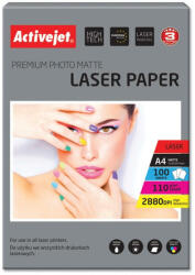Activejet Hartie foto Activejet AP4-110M100L matt photo paper for laser printers; A4; 100 pcs (AP4-110M100L) - vexio
