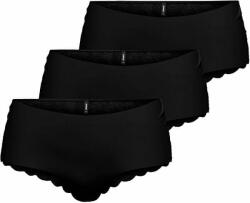 ONLY 3 PACK - női alsó ONLCHLOE 15257469 Black (Méret XS)