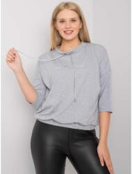 RELEVANCE Női blúz strasszokkal melange plus size LATORE szürke RV-BZ-7123.50_378624 Univerzális