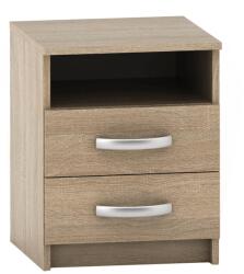 Mobikon Noptiera 2 sertare pal stejar sonoma Betty 40x40x50 cm (0000039930)