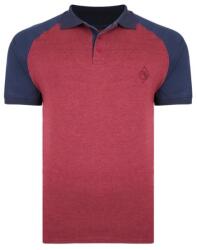 Kam Jeanswear Tricou Polo Din Bumbac Burgundy - Polo Raglan Marl Burgundy 2xl 3xl 4xl 5xl 6xl 7xl