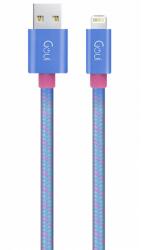 GOUI Cablu de date si Incarcare Goui G-8PINFASHIONB Fashion USB la Lightning 1m Albastru