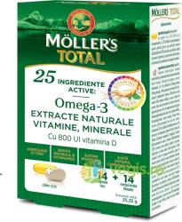 Möller’s Total Omega-3 cu Vitamina D 800U. I 14cps moi + 14cpr filmate