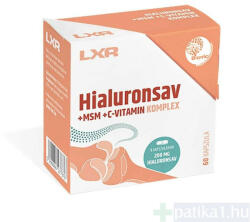 LXR Hialuronsav + MSM + C-vitamin Komplex kapszula 60 db