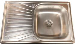 Inter Ceramic Кухненска мивка ICK 8050 PF L TAMPICO, алпака, дясна, със сифон, 80x50см (8050 PF L TAMPICO) Мивка за вграждане