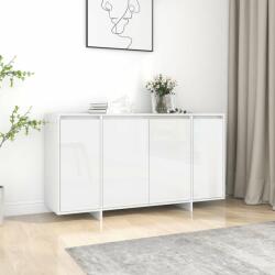 vidaXL Servantă, alb extralucios, 135x41x75 cm, PAL (809599) Comoda