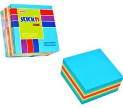 STICKN Cub notes autoadeziv 51 x 51 mm, 250 file, Stick"n - neon/pastel asortate (HO-21535)