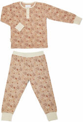 Nuuroo Pijama din bumbac organic pentru copii - Sara - Sand - Flower bee - Nuuroo