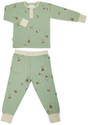 Nuuroo Pijama din bumbac organic pentru copii - Sara - Light green - Space - Nuuroo