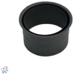 Totya Acél falhüvely, átmérő 120mm, vegyestüzelésű kazánhoz, vastagfalú (1mm), fekete