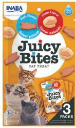 INABA Juicy Bites Recompense umede pentru pisici, cu peste si crustacee 33, 9 g (3x11, 3 g)