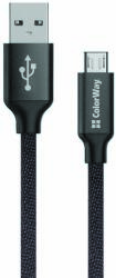 USB A/B Micro 1m fekete ColorWay CW-CBUM002-BK